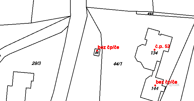 Bojanovice 45730164 na parcele st. 84 v KÚ Malá Lečice, Katastrální mapa