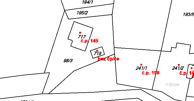 Mrač 49844164 na parcele st. 718 v KÚ Mrač, Katastrální mapa