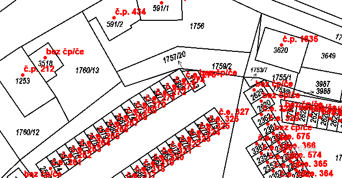 Hlinsko 274 na parcele st. 2370 v KÚ Hlinsko v Čechách, Katastrální mapa