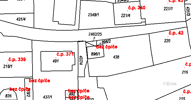 Bystré 108131165 na parcele st. 896/1 v KÚ Bystré u Poličky, Katastrální mapa