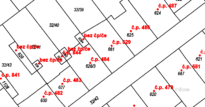 Tovačov I-Město 529, Tovačov na parcele st. 661 v KÚ Tovačov, Katastrální mapa
