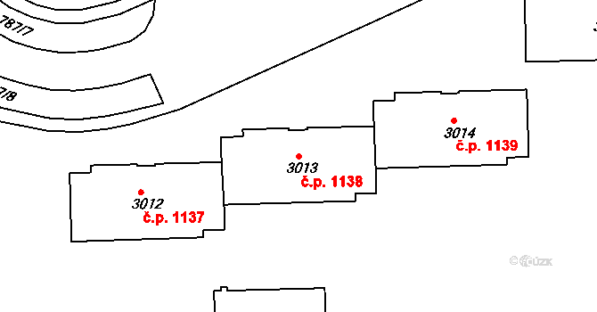 Strakonice I 1138, Strakonice na parcele st. 3013 v KÚ Strakonice, Katastrální mapa