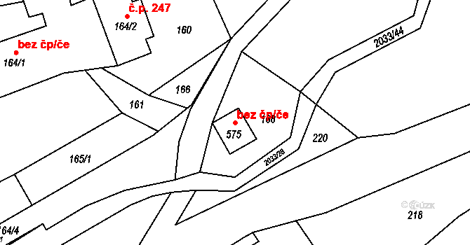 Jamné nad Orlicí 39426165 na parcele st. 575 v KÚ Jamné nad Orlicí, Katastrální mapa