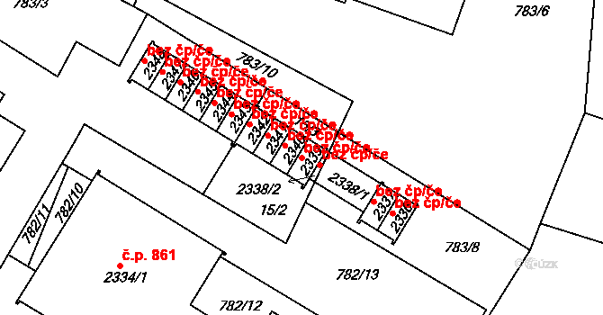 Jičín 39571165 na parcele st. 2339 v KÚ Jičín, Katastrální mapa