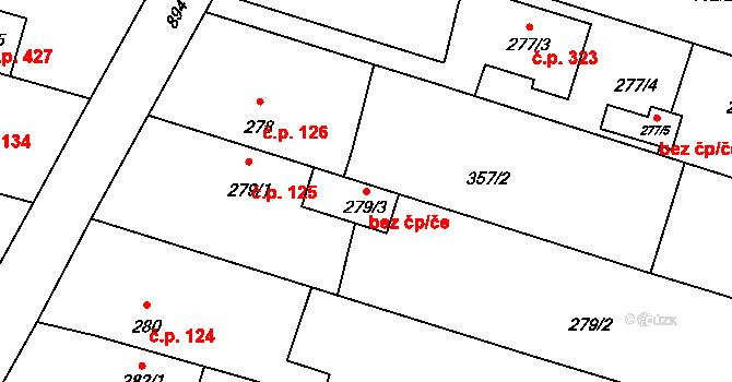 Otice 43817165 na parcele st. 279/3 v KÚ Otice, Katastrální mapa