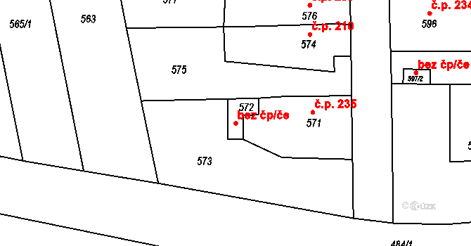 Mšec 44442165 na parcele st. 572 v KÚ Mšec, Katastrální mapa