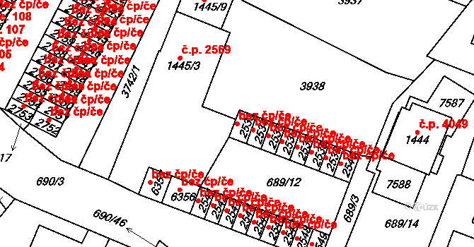 Havlíčkův Brod 44523165 na parcele st. 2533 v KÚ Havlíčkův Brod, Katastrální mapa