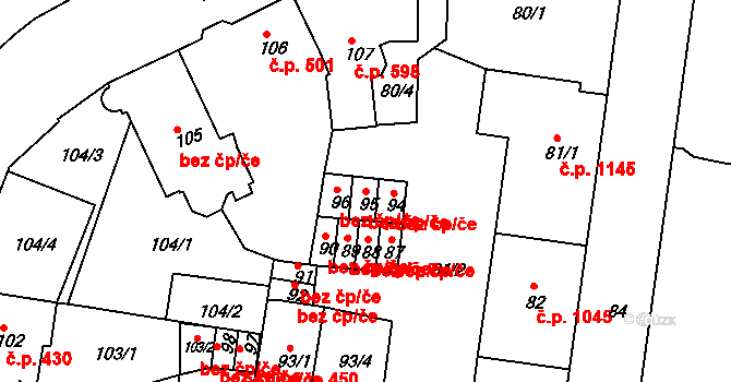 Sokolov 49731165 na parcele st. 95 v KÚ Sokolov, Katastrální mapa