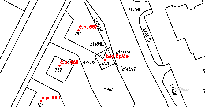 Humpolec 100808166 na parcele st. 4277/2 v KÚ Humpolec, Katastrální mapa