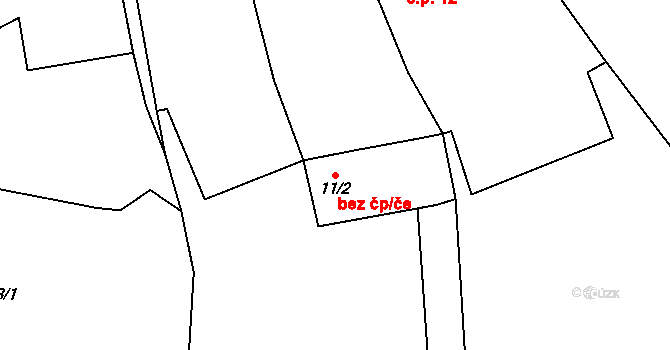 Teplá 11911166 na parcele st. 11/2 v KÚ Číhaná u Poutnova, Katastrální mapa