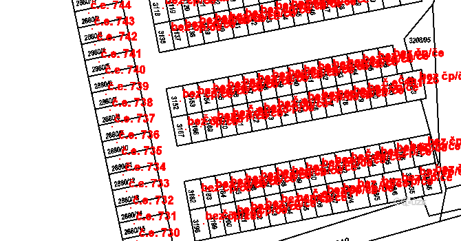 Orlová 38225166 na parcele st. 3170 v KÚ Horní Lutyně, Katastrální mapa
