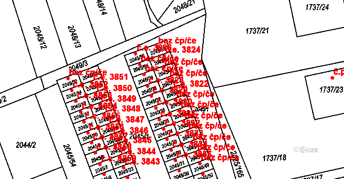 Havířov 44630166 na parcele st. 2045/42 v KÚ Prostřední Suchá, Katastrální mapa