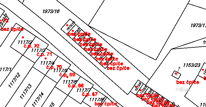 Vimperk 46186166 na parcele st. 1973/7 v KÚ Vimperk, Katastrální mapa