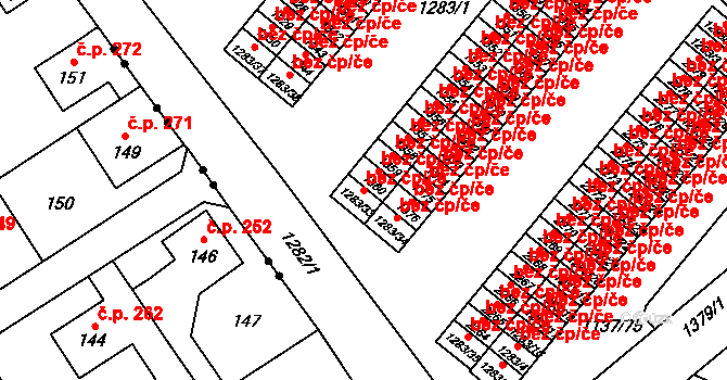 Liberec 47060166 na parcele st. 1283/33 v KÚ Ruprechtice, Katastrální mapa