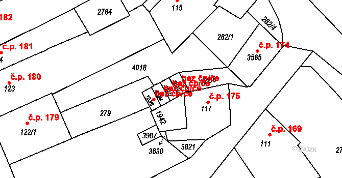 Vrchlabí 49195166 na parcele st. 122/3 v KÚ Vrchlabí, Katastrální mapa