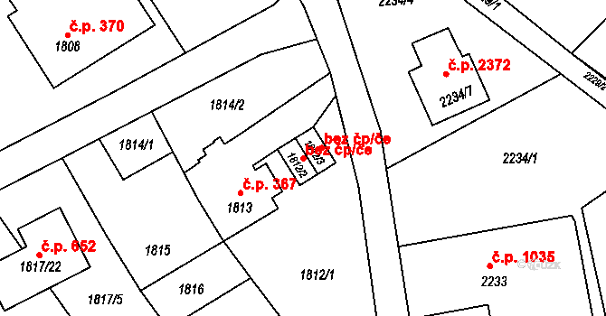 Karviná 93676166 na parcele st. 1812/2 v KÚ Karviná-město, Katastrální mapa