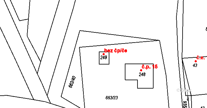 Boleboř 103565167 na parcele st. 249 v KÚ Boleboř, Katastrální mapa