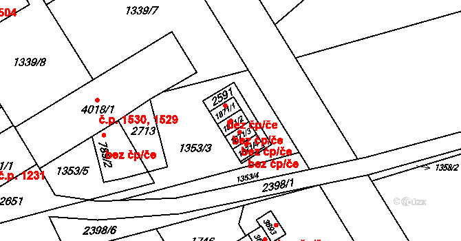 Hranice 38795167 na parcele st. 1871/2 v KÚ Hranice, Katastrální mapa