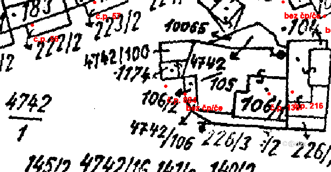 Kobylí 884 na parcele st. 1174 v KÚ Kobylí na Moravě, Katastrální mapa