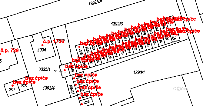 Šumperk 42011167 na parcele st. 2267 v KÚ Šumperk, Katastrální mapa