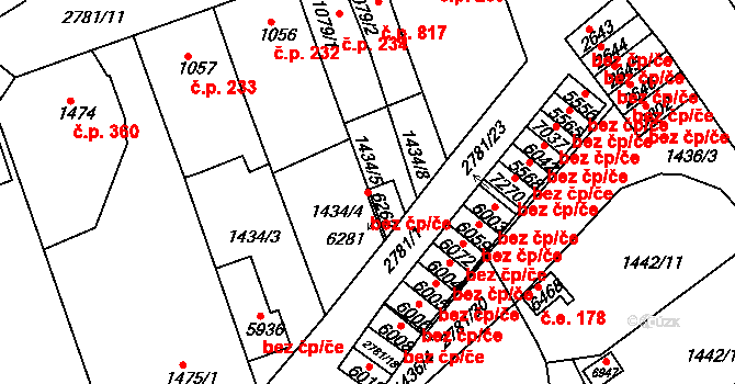 Chrudim 43753167 na parcele st. 6262 v KÚ Chrudim, Katastrální mapa