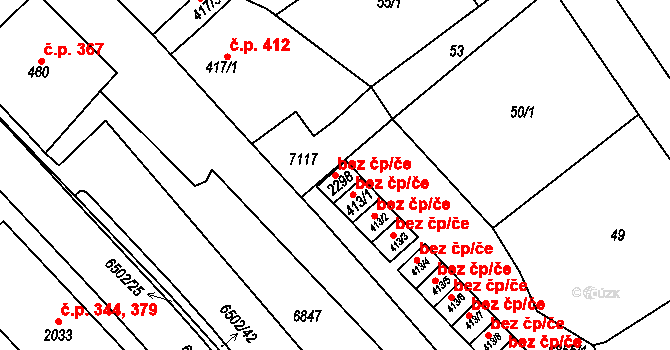 Kraslice 44366167 na parcele st. 2298 v KÚ Kraslice, Katastrální mapa