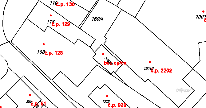 Rožnov pod Radhoštěm 45645167 na parcele st. 3763/2 v KÚ Rožnov pod Radhoštěm, Katastrální mapa