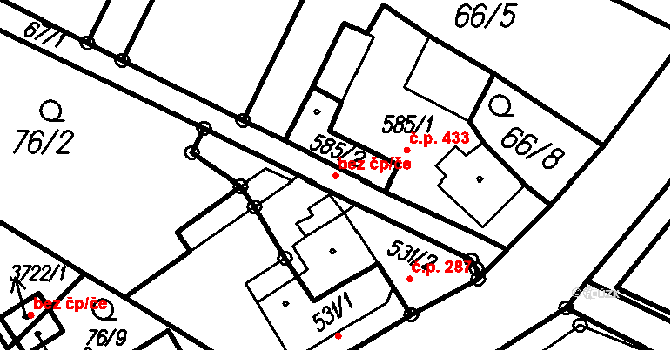 Čeladná 48220167 na parcele st. 585/2 v KÚ Čeladná, Katastrální mapa