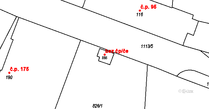 Broumov 48868167 na parcele st. 595 v KÚ Velká Ves u Broumova, Katastrální mapa