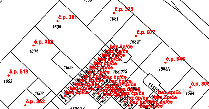 Praha 105477168 na parcele st. 1582/3 v KÚ Nusle, Katastrální mapa