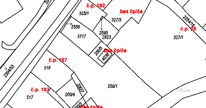 Sušice 119572168 na parcele st. 4036 v KÚ Sušice nad Otavou, Katastrální mapa