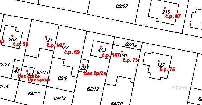Bořanovice 70, Katastrální mapa