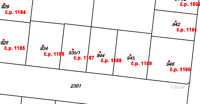 Holešovice 1188, Praha na parcele st. 944 v KÚ Holešovice, Katastrální mapa