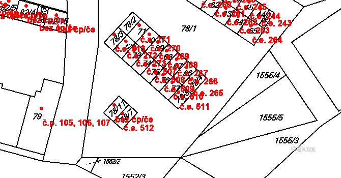 Miřetice u Klášterce nad Ohří 510, Klášterec nad Ohří na parcele st. 77 v KÚ Miřetice u Klášterce nad Ohří, Katastrální mapa