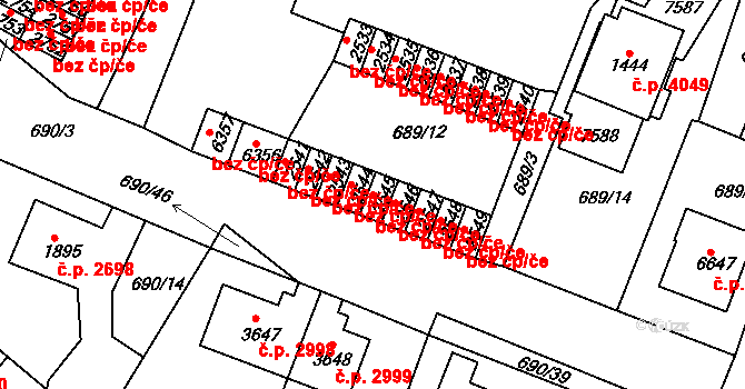 Havlíčkův Brod 38682168 na parcele st. 2545 v KÚ Havlíčkův Brod, Katastrální mapa