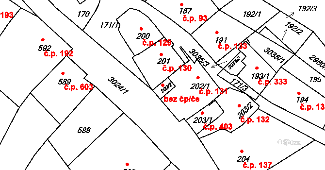 Štramberk 39868168 na parcele st. 202/2 v KÚ Štramberk, Katastrální mapa