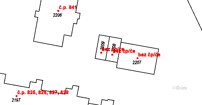 Kladno 42164168 na parcele st. 2209 v KÚ Kladno, Katastrální mapa