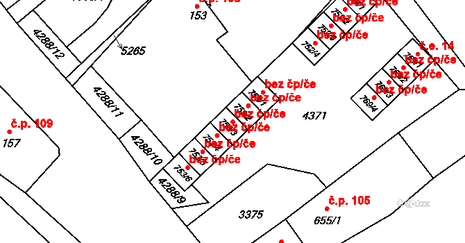 Horní Jiřetín 42488168 na parcele st. 753/3 v KÚ Horní Jiřetín, Katastrální mapa