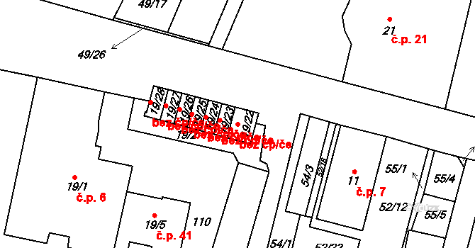 Josefův Důl 43466168 na parcele st. 19/22 v KÚ Josefův Důl u Mladé Boleslavi, Katastrální mapa