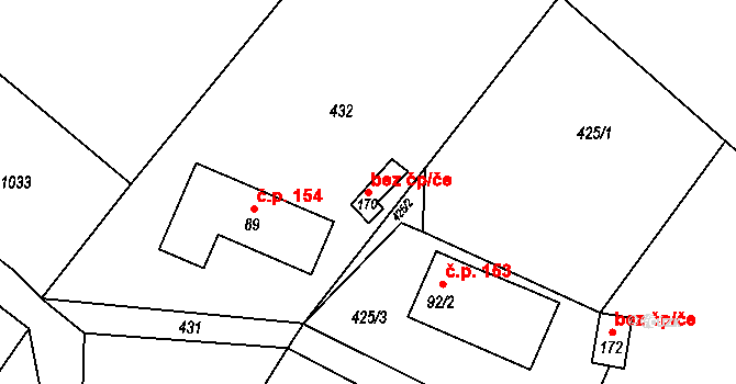 Heřmanice 44201168 na parcele st. 170 v KÚ Kristiánov, Katastrální mapa