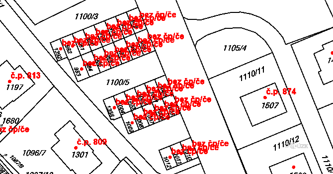 Vamberk 44299168 na parcele st. 1000 v KÚ Vamberk, Katastrální mapa