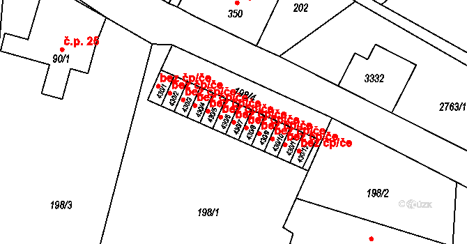 Hrádek nad Nisou 47291168 na parcele st. 430/7 v KÚ Václavice u Hrádku nad Nisou, Katastrální mapa