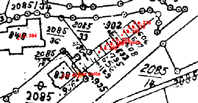 Luleč 260 na parcele st. 656 v KÚ Luleč, Katastrální mapa
