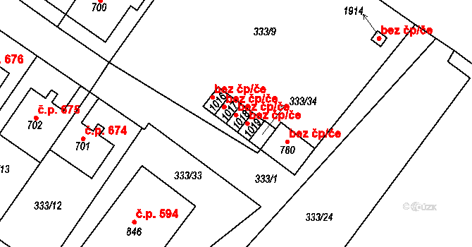 Kostelec nad Labem 39338169 na parcele st. 1019 v KÚ Kostelec nad Labem, Katastrální mapa