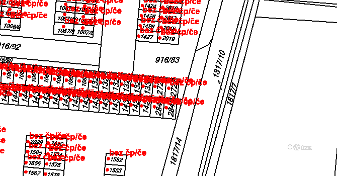 Přelouč 41930169 na parcele st. 2722 v KÚ Přelouč, Katastrální mapa