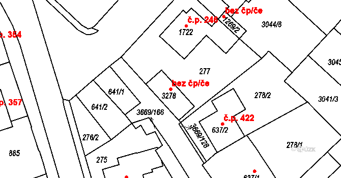 Lanškroun 45488169 na parcele st. 3278 v KÚ Lanškroun, Katastrální mapa