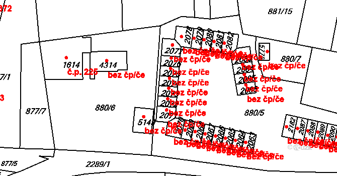 Trutnov 48532169 na parcele st. 2073 v KÚ Trutnov, Katastrální mapa
