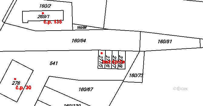 Nebovidy 48862169 na parcele st. 277/5 v KÚ Nebovidy, Katastrální mapa