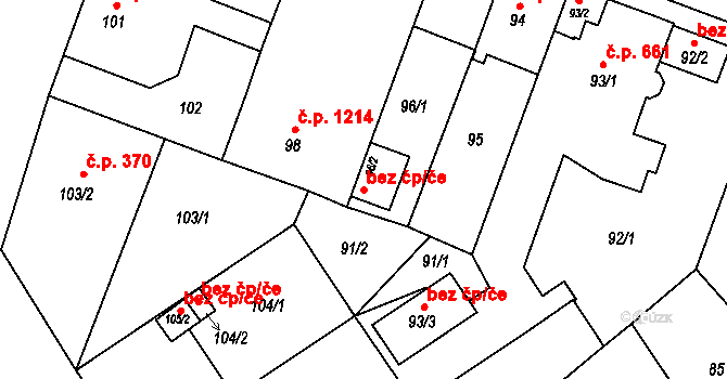 Bohumín 49452169 na parcele st. 96/2 v KÚ Nový Bohumín, Katastrální mapa