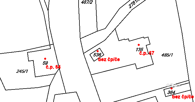 Dolní Lánov 83437169 na parcele st. 536 v KÚ Dolní Lánov, Katastrální mapa